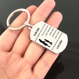 Engraved Keyring Jewelry Tag Stainless Keychain