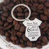 Personalized Baby Stats Keychain - Birth Details Keepsake