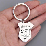 Personalized Baby Stats Keychain - Birth Details Keepsake