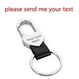 Custom Engraved Text Keychain for Boyfriend - Men's Key Holder for Car