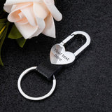 Custom Engraved Text Keychain for Boyfriend - Men's Key Holder for Car