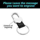 Custom Engraved Text Keychain for Boyfriend - Men's Key Holder for Car