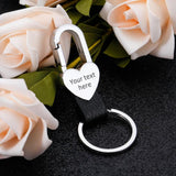 Custom Engraved Text Keychain for Boyfriend - Men's Key Holder for Car
