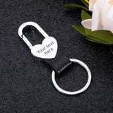 Custom Engraved Text Keychain for Boyfriend - Men's Key Holder for Car