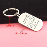 Personalized Calendar Keychain, Initial Name&Date Keyring