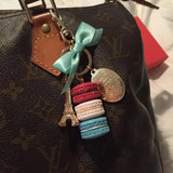 Eiffel Tower Macaron Cake Keychain Charm Car Keychain