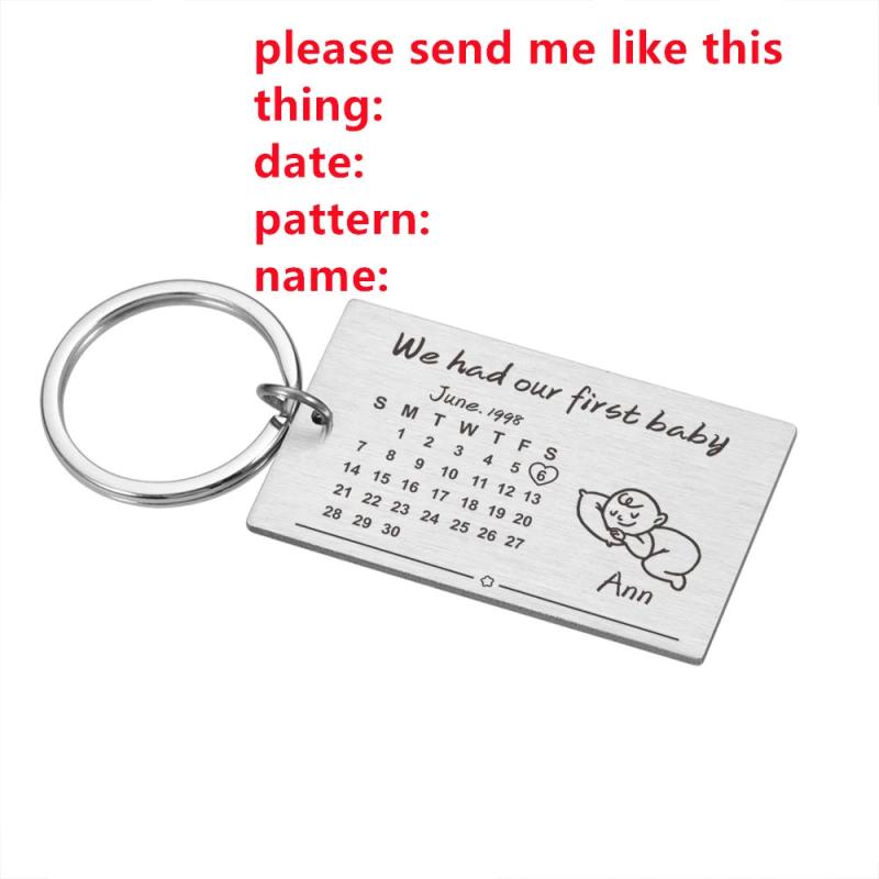 Personalized Calendar Keychain Special Date Key