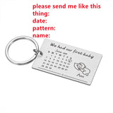 Personalized Calendar Keychain Special Date Key