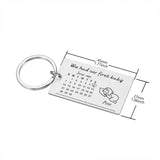 Personalized Calendar Keychain Special Date Key