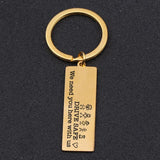 FLYANGEL Engraved Drive Safe We Need You Here With Us Keychain