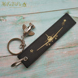 Aviation Key Chain Woven Flight Crew Pilot Keychains Metal Plane Cessna Keyrings