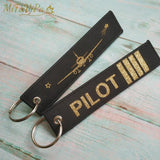 Aviation Key Chain Woven Flight Crew Pilot Keychains Metal Plane Cessna Keyrings