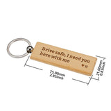 Engraved Wood Keychains Single Letter Keyring For Men