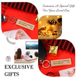 Engraved Wood Keychains Single Letter Keyring For Men
