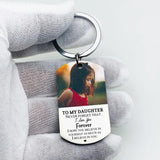 Personalized Daughter Photo Keychain Keepsake Gift Bag Charm Keytags