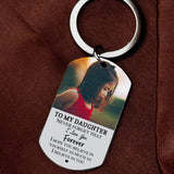 Personalized Daughter Photo Keychain Keepsake Gift Bag Charm Keytags