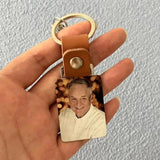 Personalized Dad Photo Keychain, Engraved To My Dad Key Tag
