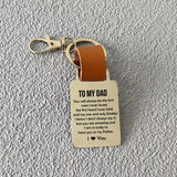 Personalized Dad Photo Keychain, Engraved To My Dad Key Tag