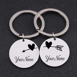 2Pcs Couple Keychain Boyfriend Girlfriend Valentines Gift