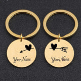 2Pcs Couple Keychain Boyfriend Girlfriend Valentines Gift