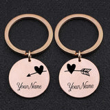2Pcs Couple Keychain Boyfriend Girlfriend Valentines Gift