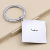 Customized Stainless Steel Letter Name Keychain for Couples