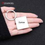 Customized Stainless Steel Letter Name Keychain for Couples