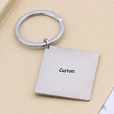 Customized Stainless Steel Letter Name Keychain for Couples