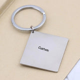 Customized Stainless Steel Letter Name Keychain for Couples