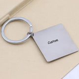 Customized Stainless Steel Letter Name Keychain for Couples