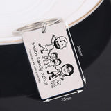 Family Member Keychain Engraved Together We Have Everything Key Holder Keyring