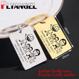 Family Member Keychain Engraved Together We Have Everything Key Holder Keyring