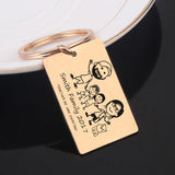 Family Member Keychain Engraved Together We Have Everything Key Holder Keyring