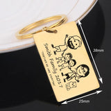 Family Member Keychain Engraved Together We Have Everything Key Holder Keyring
