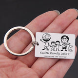 Family Member Keychain Engraved Together We Have Everything Key Holder Keyring