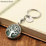 Tree of Life Stone Keychain Round Tag Keyring Gift