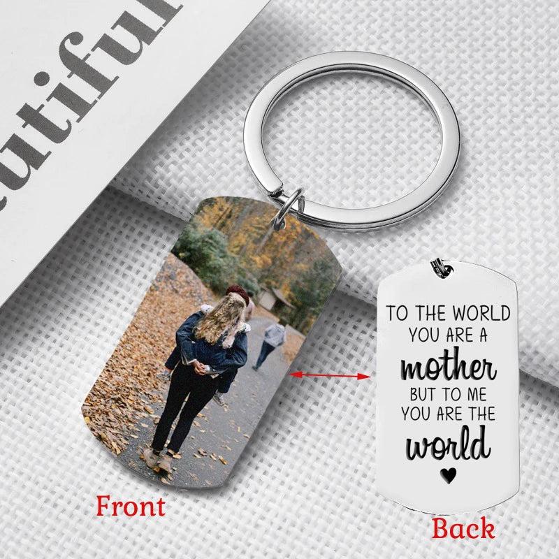 Personalized Mother's Gift Keychain Engraved Keyring Keepsake Jewel