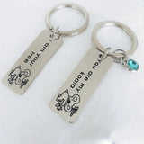 Engraved Name Key Chain Koala Stainless Steel Key Ring