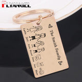 Family Key Chain Family Members Name Pet Lover For Dad Mom Son Daughter Gift Lov