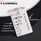 Family Key Chain Family Members Name Pet Lover For Dad Mom Son Daughter Gift Lov