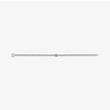 S925 Sterling Silver Rose Dense Naan Bead Snake Bone Bracelet