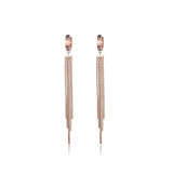 Rose Tassel Hoop Earrings Titanium Steel ZE17069