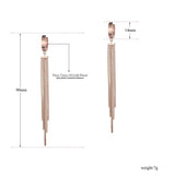 Rose Tassel Hoop Earrings Titanium Steel ZE17069