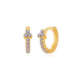 Turquoise Flower Hoop Earrings 925 Silver Crystal Ear Needle Circle Hoops