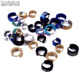 10pairs Stainless Steel Multicolor Huggie Earrings Mix Styles