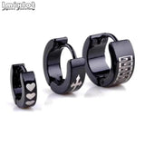 10pairs Stainless Steel Multicolor Huggie Earrings Mix Styles
