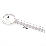 Personalized Rinhoo Vertical Strip Bar Keychain Engraving Pendant