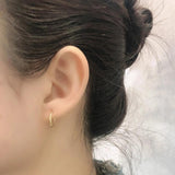 925 Silver Big Circle Hoop Earrings Exaggerate Style