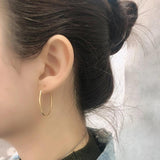 925 Silver Big Circle Hoop Earrings Exaggerate Style