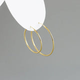 925 Silver Big Circle Hoop Earrings Exaggerate Style